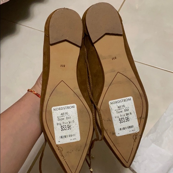 Halogen’s Brown suede lace up flats - Picture 7 of 7